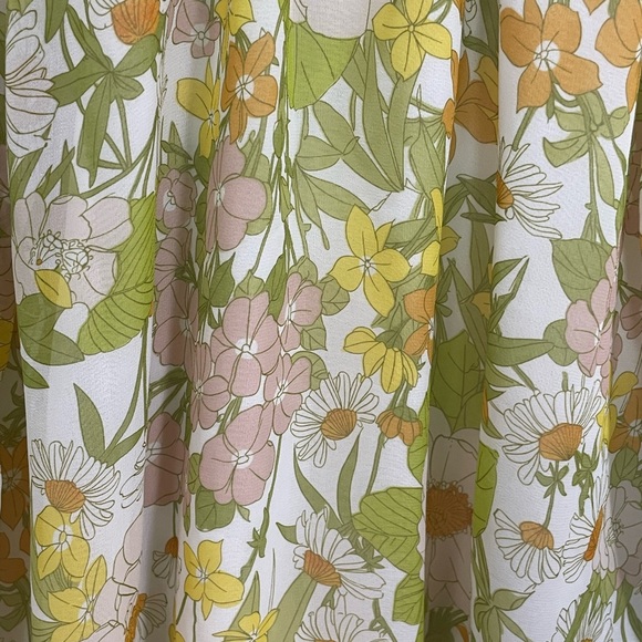 Lulu’s Bloom Service Green Floral Print Bloom Sleeves Size Small ( NWOT) - Picture 8 of 11